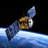 Communications satellite in orbit.