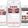 Preview images of the app, showing makeup tutorials. 