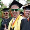 Students with graduation caps and sunglasses