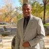 Xavion Cowans in the courtyard of the Engineering Center