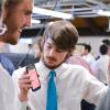A student demonstrates his antenna project at the 2016 ECEE expo. 