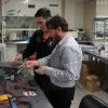Greg Whiting in the lab with a student