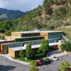 An aerial view of Colorado Mountain College's campus in Glenwood Springs