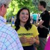 Kathy Vega of ShineOn talks to attendees