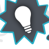 Illustration of a light bulb in a thought bubble. 