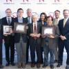 Representatives from each of the three finalist teams. CU Boulder professor Ivan Smalyukh and PhD student Andrew Hess are on the far left.