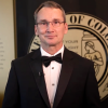 Interim Dean Keith Molenaar presenting at the 2021 Distinguished Engineering Alumni Awards ceremony