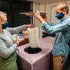 Two students work on project in Idea Forge.