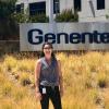 Madeleine Sitton at Genentech sign