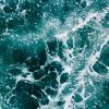 The ocean with waves as seen from the sky
