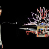 PufferBot extends its shield as it approaches a bystander. 