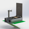 A CAD drawing of the CU-E3 satellite.