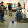 Nicole Day presents her research to high school students
