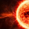 Solar flare on the sun