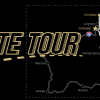 A map showing the stops on Braun's state tour to the Eastern Plains.