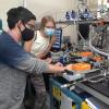 Vicki Hurd working with the Simulation Testbed for Exploration Vehicle ECLSS