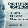 Right Here, Right Now Global Climate Summit event graphic