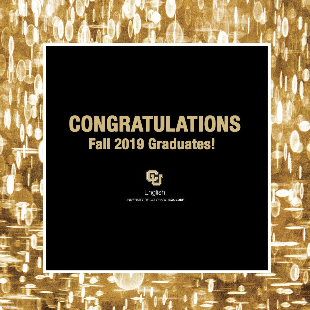 Congratulations, Fall 2019 Graduates! | English | University of ...