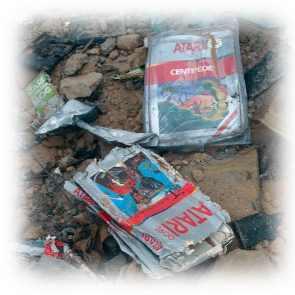 Old Atari game cartridges