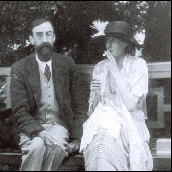 Photo of a man and Virginia Woolf