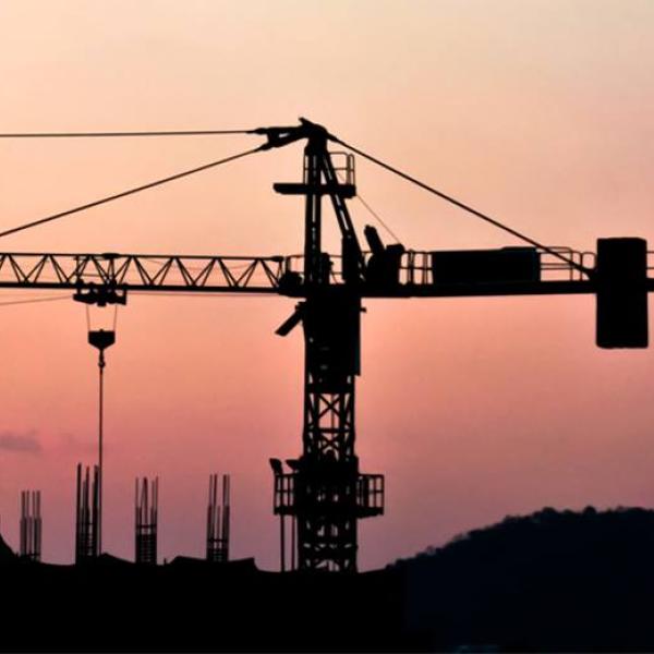 A crane across a skyline