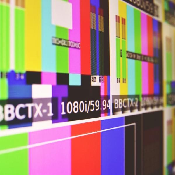 Color stripes on a screen