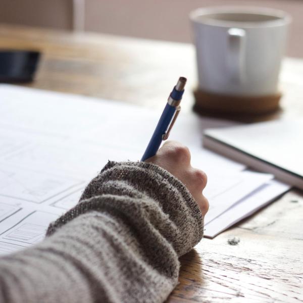 person writing