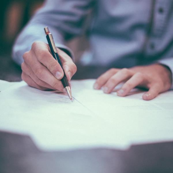 person writing