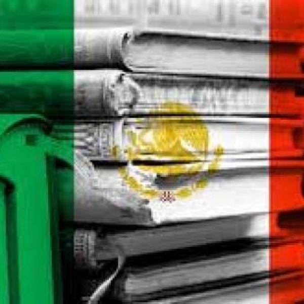 Mexican flag overlaying several books