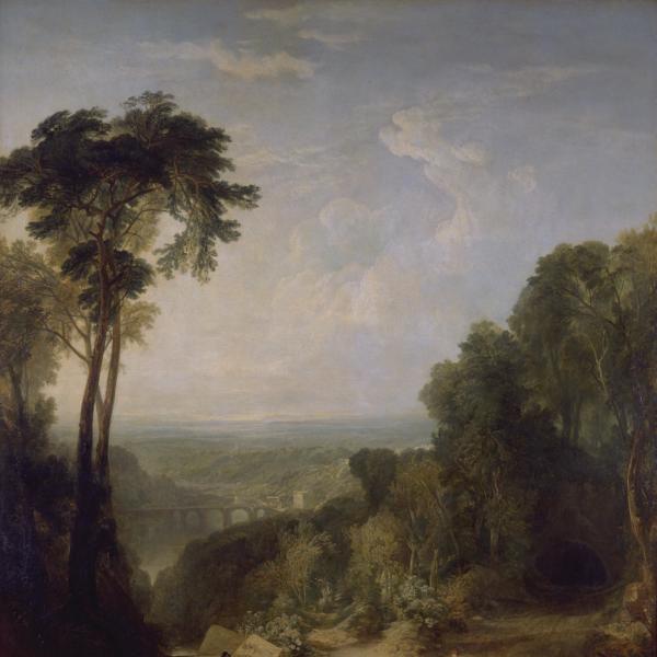 Serene painting of a landscape