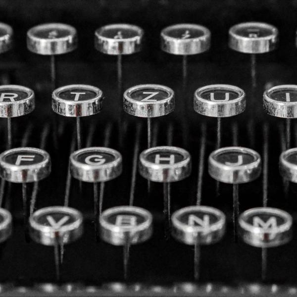 The keys of a typewriter