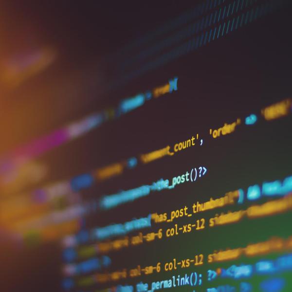 code on a computer screen