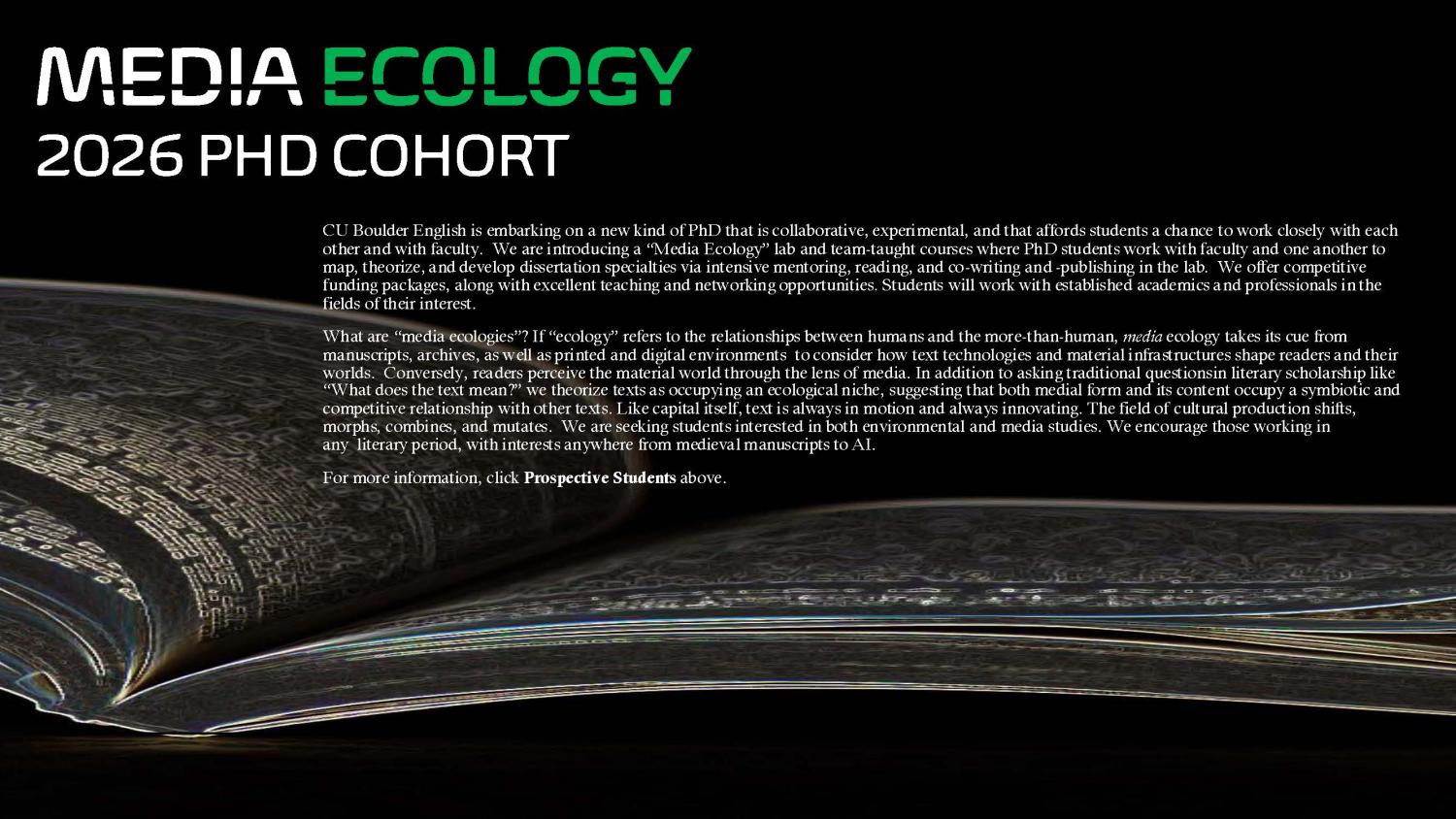 Media Ecologies Poster