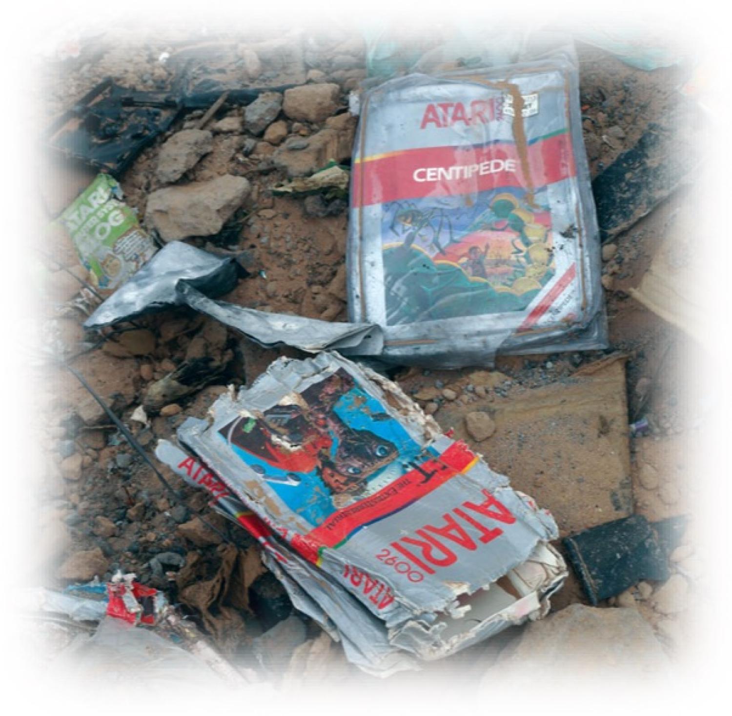 Old Atari game cartridges