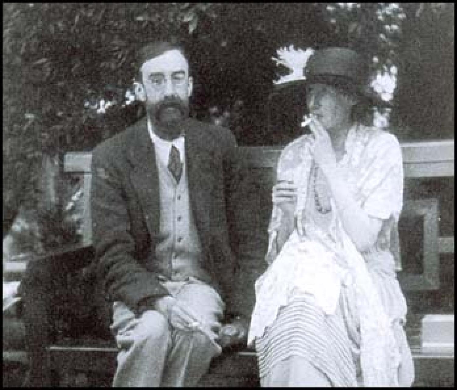 Photo of a man and Virginia Woolf
