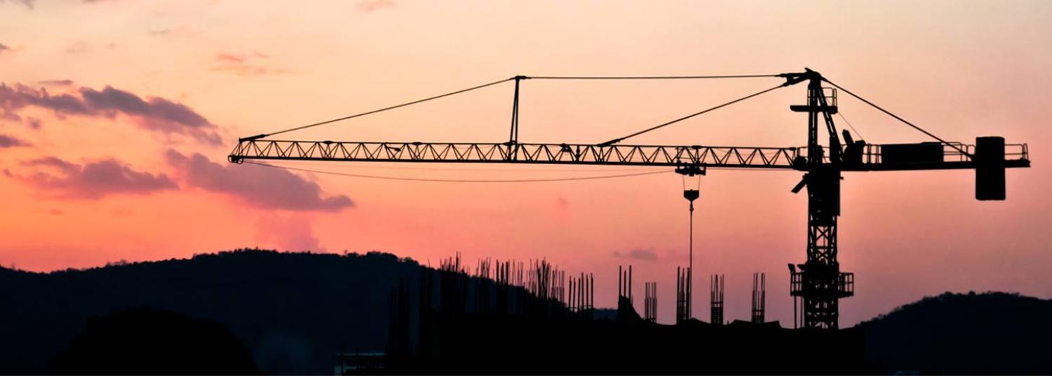 A crane across a skyline