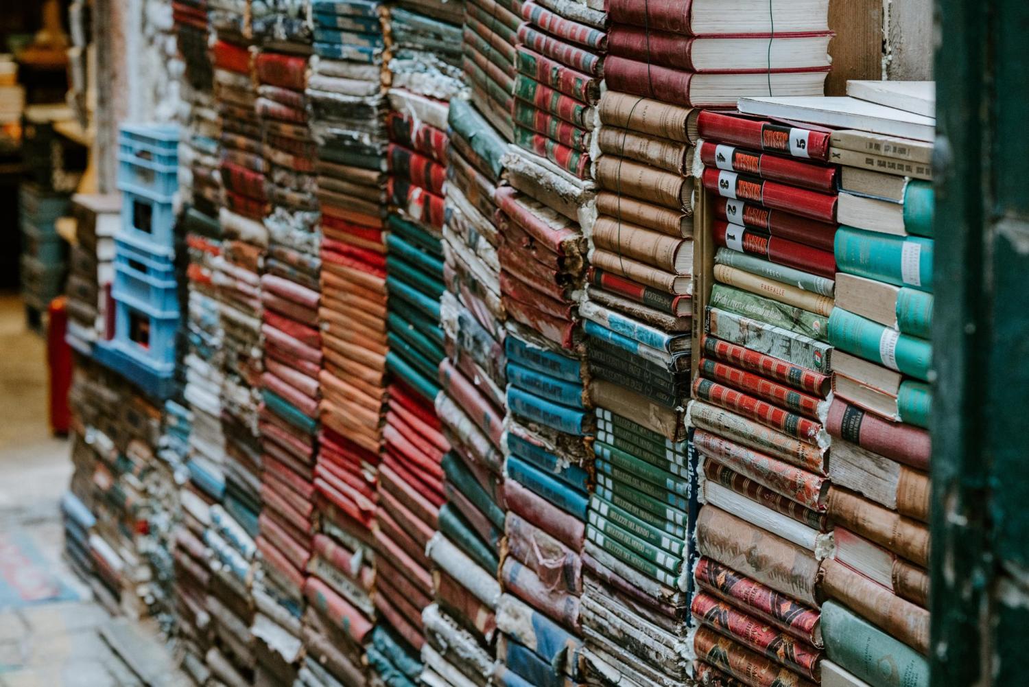 a wall of books