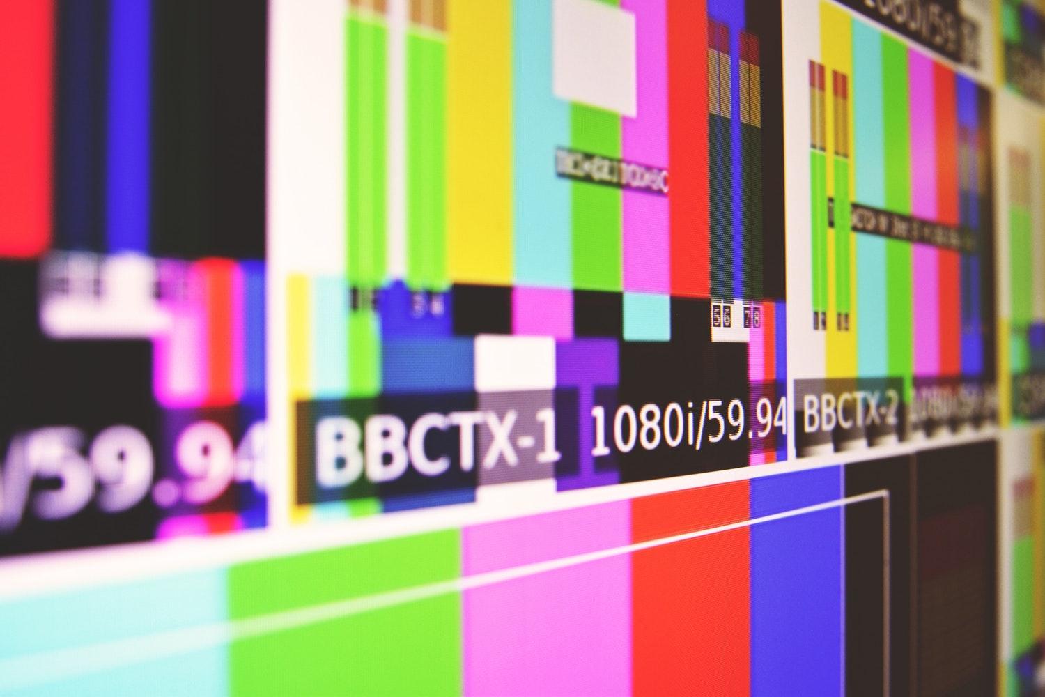 Color stripes on a screen