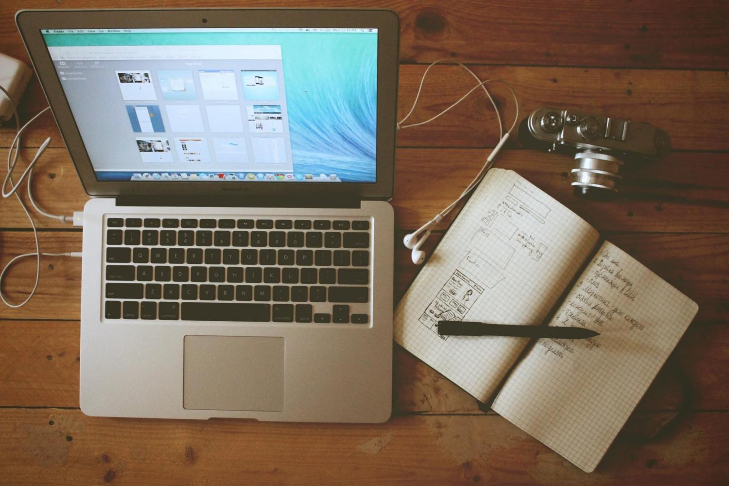 computer and journal