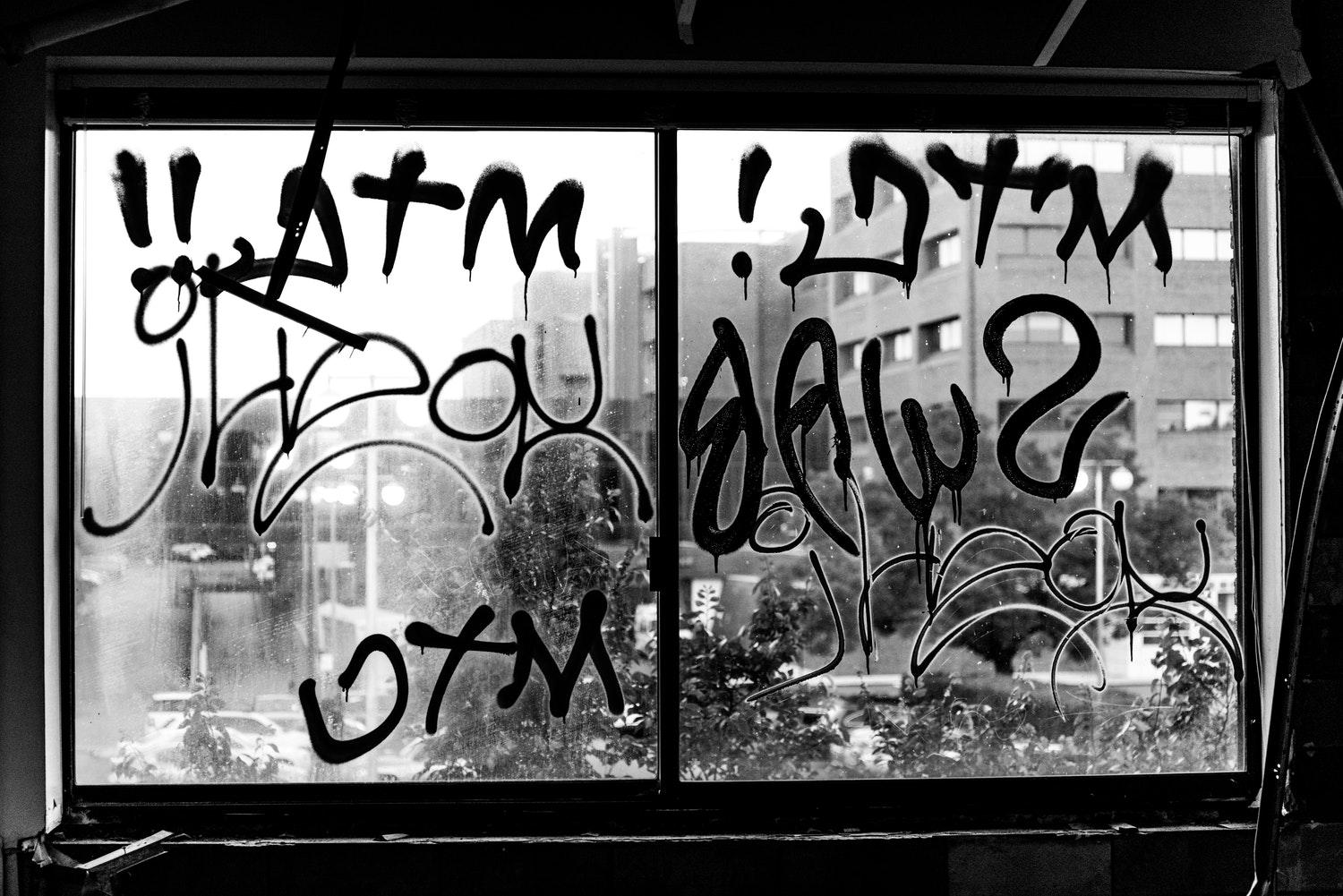 Graffiti on a window