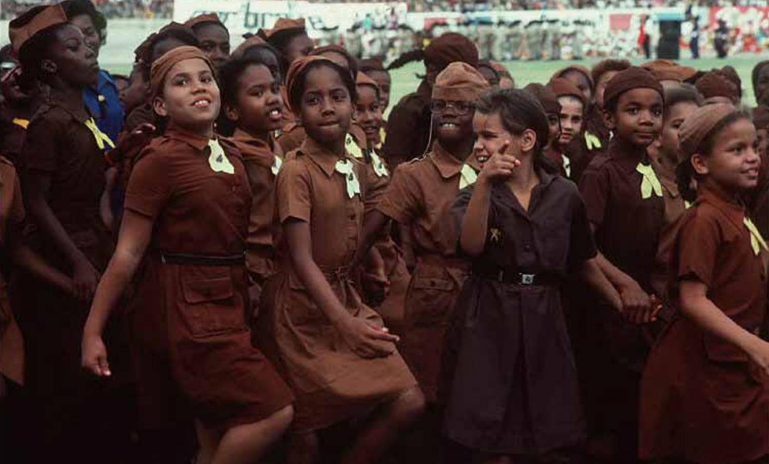 Marcia Douglas along with other little girls.