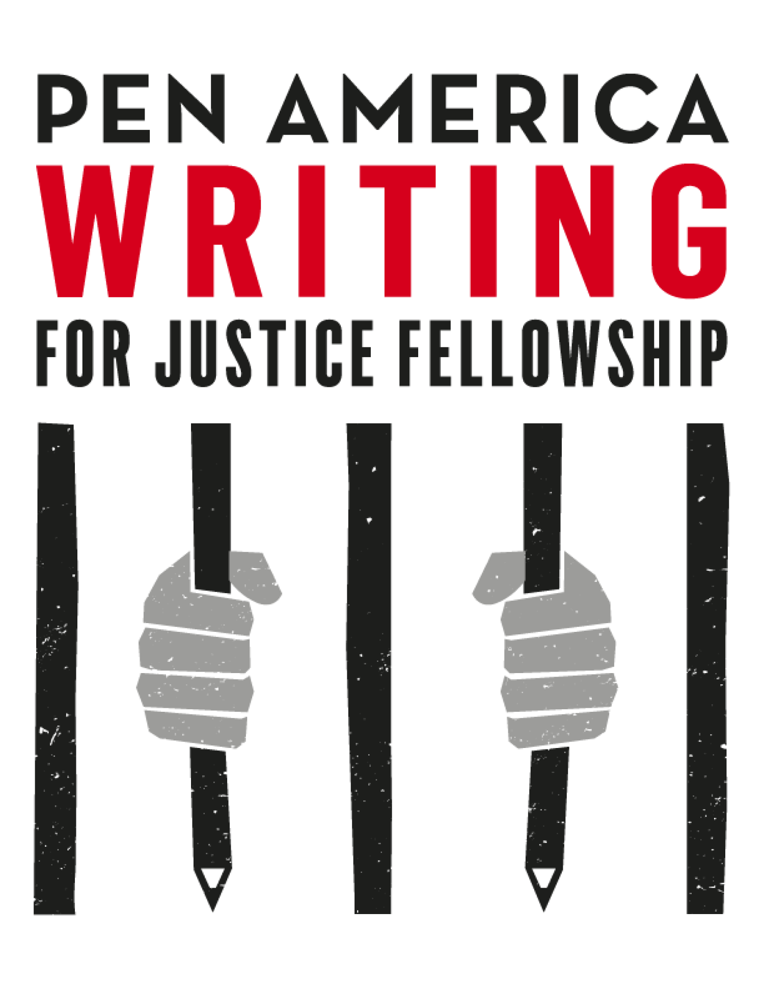 PEN logo showing two hands gripping jail bars