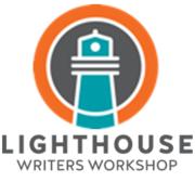 Lighthouse Writers Workshop logo showing wording and a lighthouse 