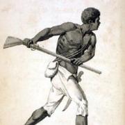 Illustration of a man with a gun