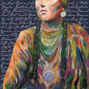 Painting of a Native American woman