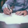 person writing