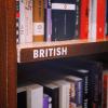 british book shelf in book store