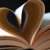 Book pages folded to look like a heart