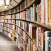 A hallway with books lining it