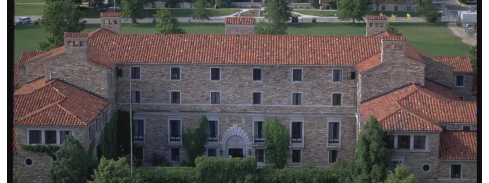 Photo of Baker Hall from aerial view